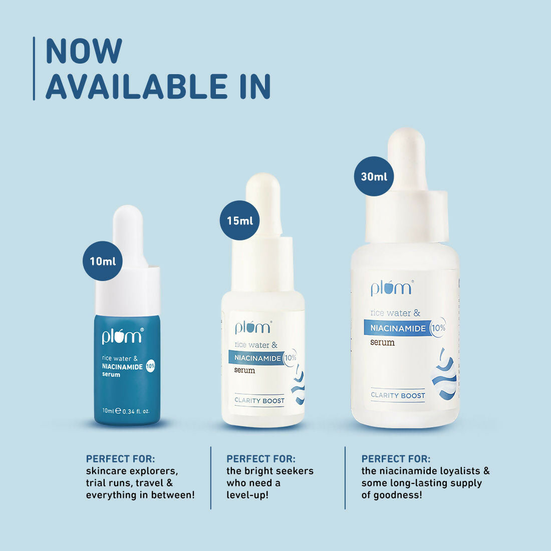 Plum 10% Niacinamide Brightening Face Serum With Rice Water - Fades Blemishes & Dark Spots, Beginner Friendly