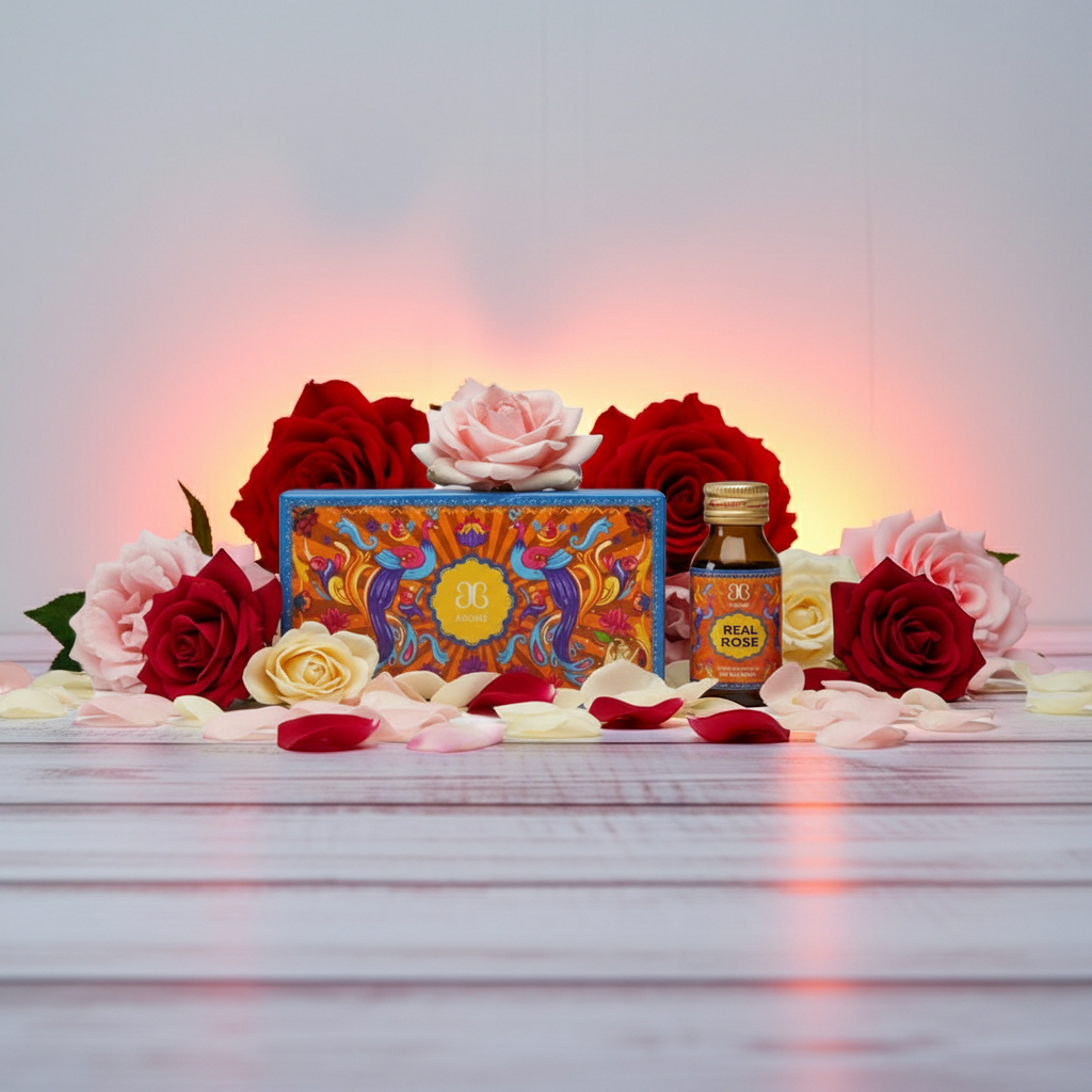 Real Rose Attar Arome – Pure Alcohol-Free Rose Perfume