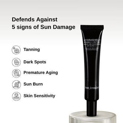 The Formularx Hydrashield Vitamin C + Peptide Sunscreen Spf 50 Pa++++ For Oily, Acne Prone Skin