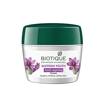 Biotique Advanced Ayurveda Bio Saffron Youth Anti-aging Cream - Distacart