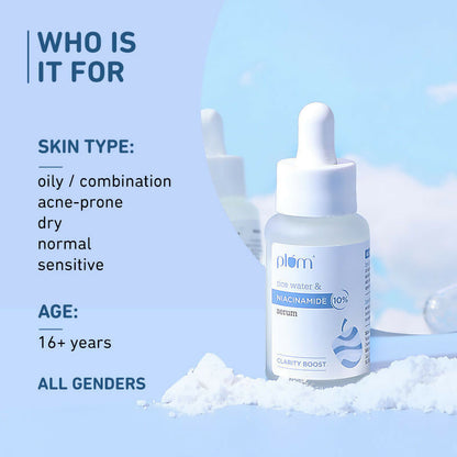 Plum 10% Niacinamide Brightening Face Serum With Rice Water - Fades Blemishes & Dark Spots, Beginner Friendly