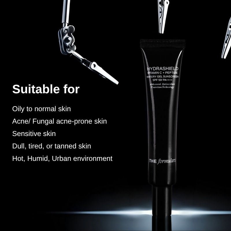 The Formularx Hydrashield Vitamin C + Peptide Sunscreen Spf 50 Pa++++ For Oily, Acne Prone Skin