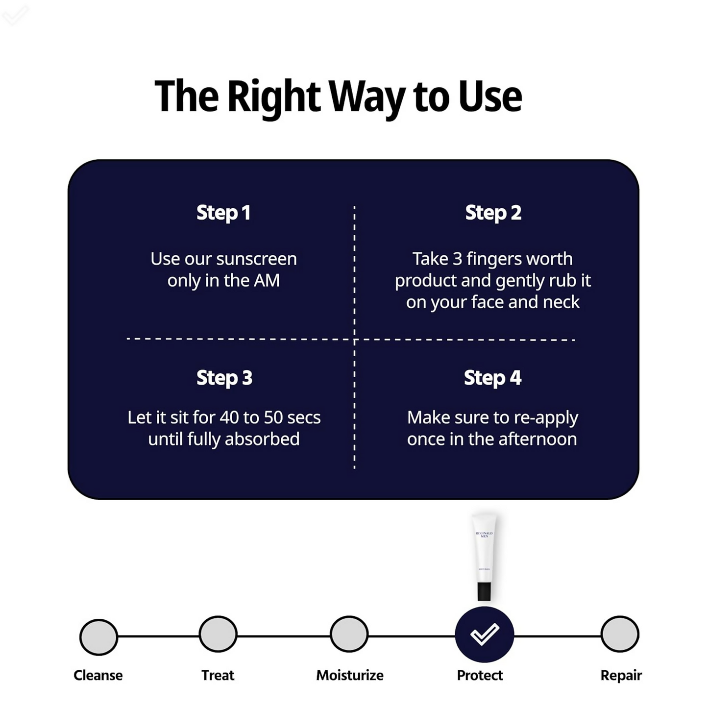 Reginald Men Sunscreen SPF 50 PA++++ Brightening & Moisturising