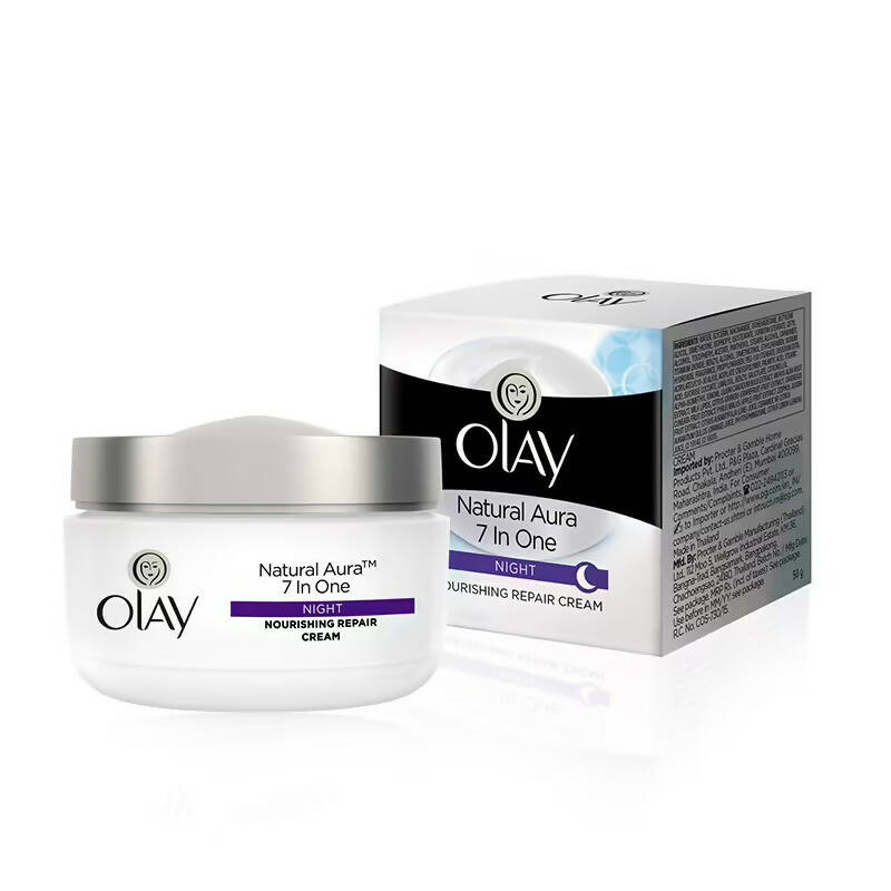 Olay Natural Aura 7 In One Night Nourishing Repair Cream - Distacart