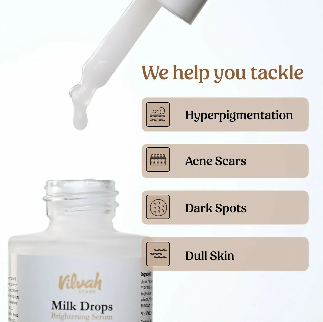 Vilvah Store Milk Drops Brightening Serum (Skin Brightening)
