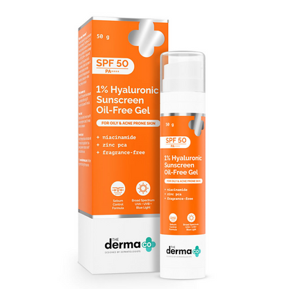 The derma co 1% Hyaluronic sunscreen Aqua Gel with SPF 50 & PA++++