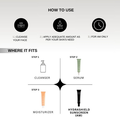 The Formularx Hydrashield Vitamin C + Peptide Sunscreen Spf 50 Pa++++ For Oily, Acne Prone Skin
