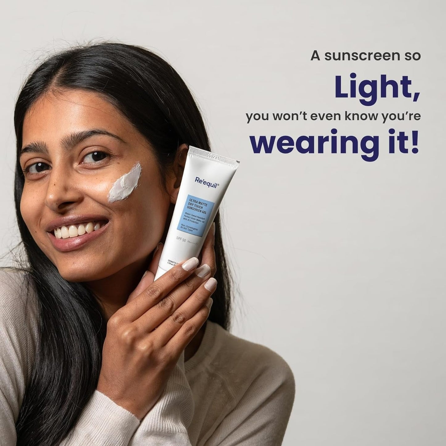 Re'equil Ultra Matte Dry Touch Sunscreen Gel SPF 50 PA++++