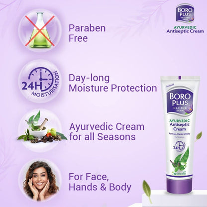 BoroPlus Ayurvedic Antiseptic Moisturisation Cream for Face, Hand & Body
