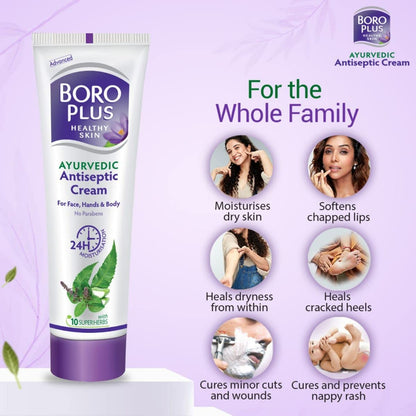 BoroPlus Ayurvedic Antiseptic Moisturisation Cream for Face, Hand & Body