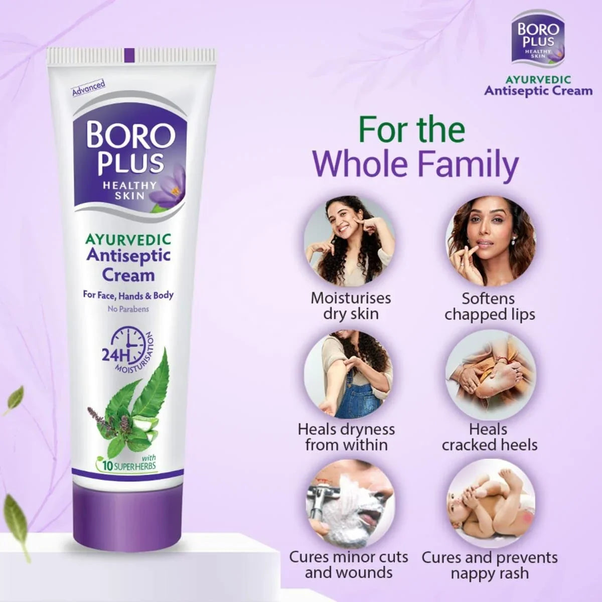 BoroPlus Ayurvedic Antiseptic Moisturisation Cream for Face, Hand & Body