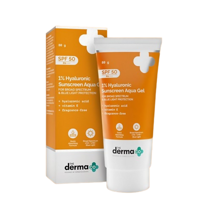 The Derma Co 1% Hyaluronic Sunscreen Aqua Gel with SPF 50