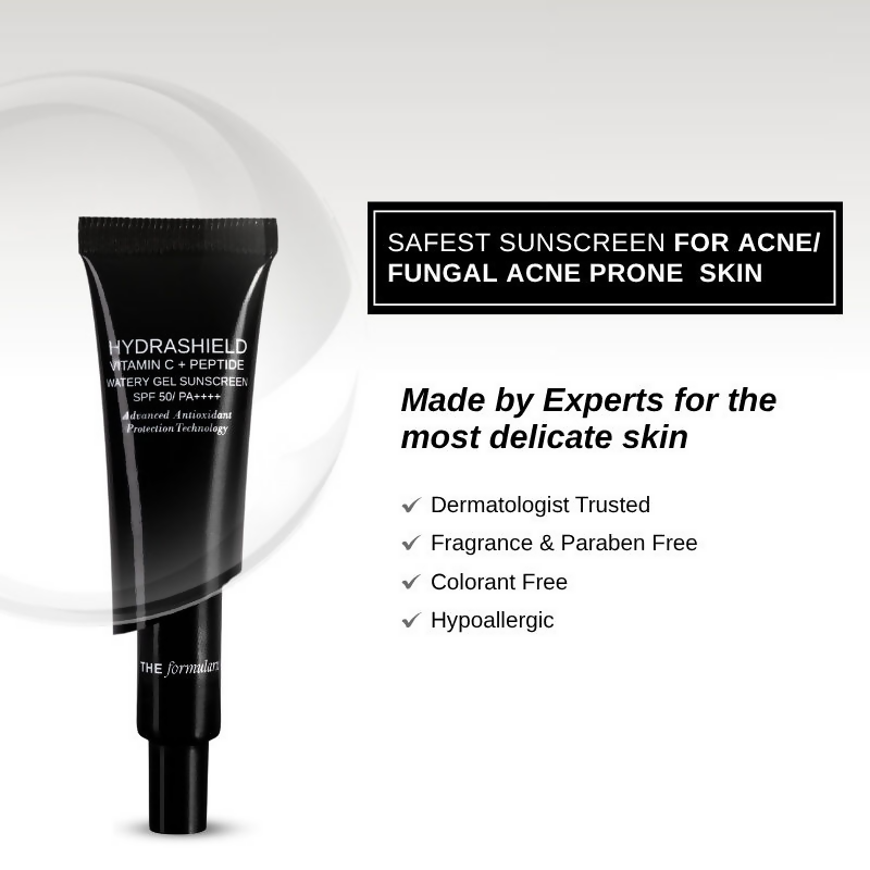 The Formularx Hydrashield Vitamin C + Peptide Sunscreen Spf 50 Pa++++ For Oily, Acne Prone Skin