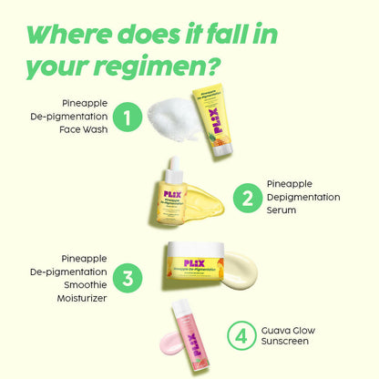 PLIX The Plant 2% Alpha Arbutin Depigmentation Combo For Dark Spot Removal With Cleanser, Face Serum & Cream