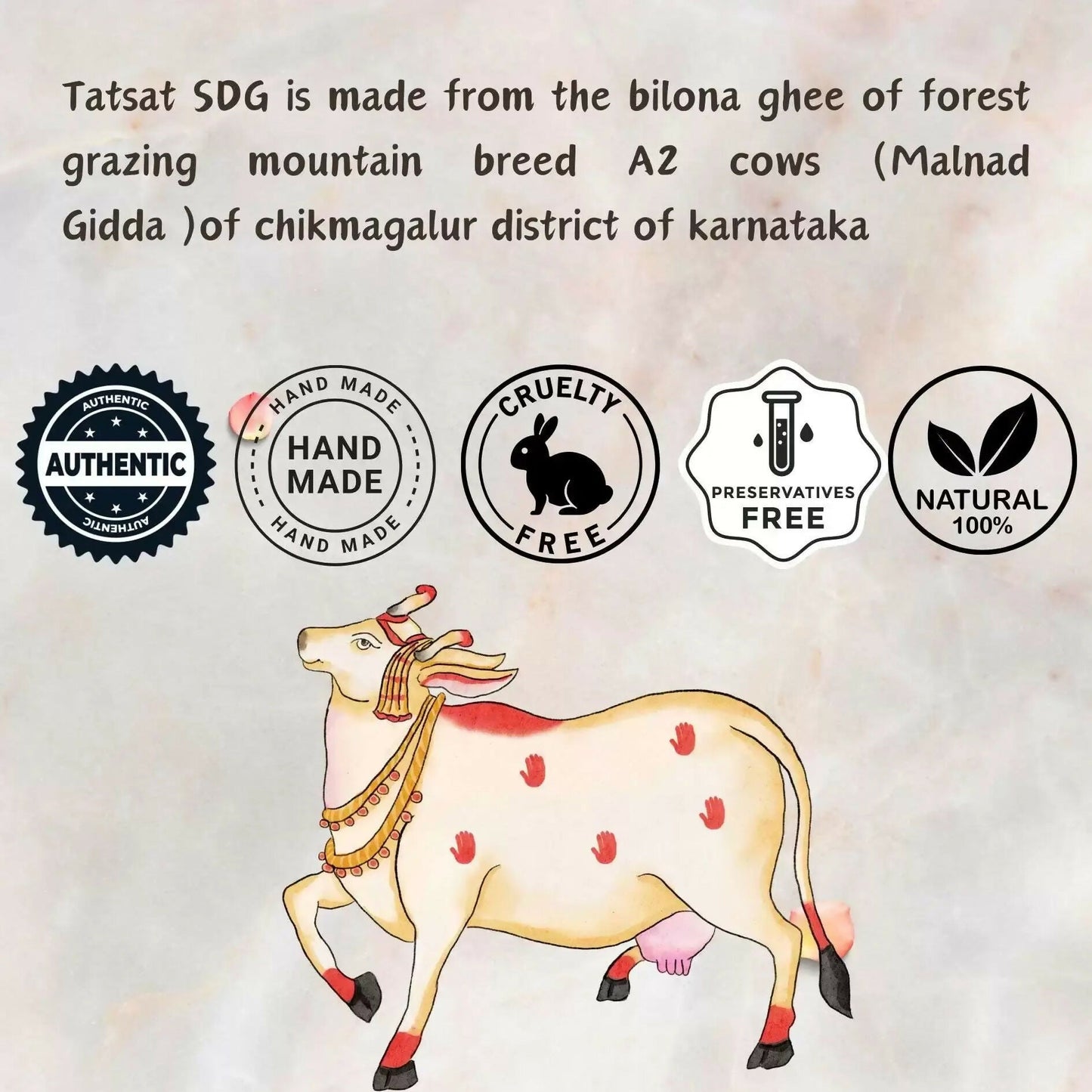 Tatsat Shata Dhauta Ghrita -100 Times Washed Desi Cow A2 Ghee Moisturizing Cream Infused with Rose Absolute Oil