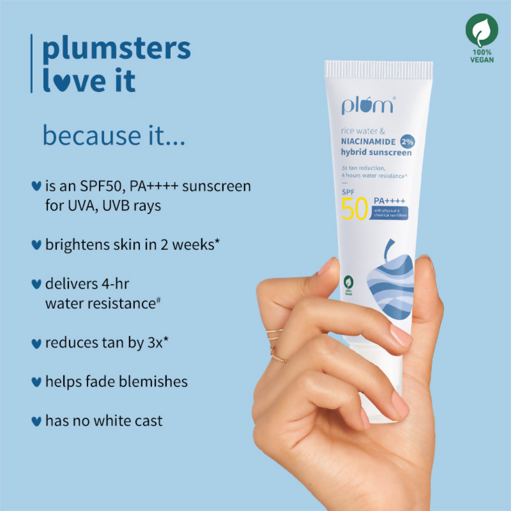 Plum Bestselling 2% Niacinamide & Rice Water SPF 50 PA+++