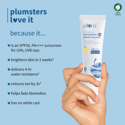 Plum Bestselling 2% Niacinamide & Rice Water SPF 50 PA+++