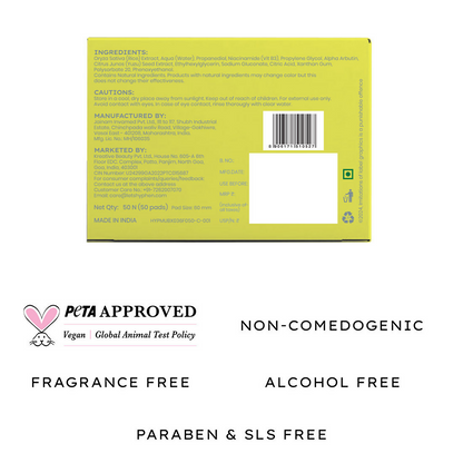 Hyphen By Kriti Sanon 44% Rice Water Brightening Serum Pads (50pcs)