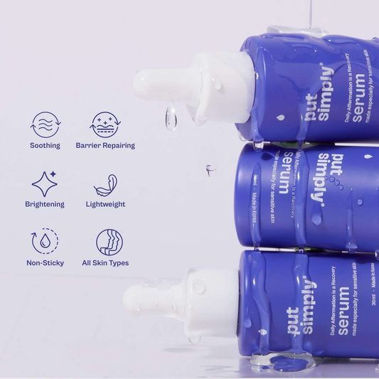 Put Simply Daily Affermation Soothing Serum With Peptides & 74% Ferments For Inflamed Skin