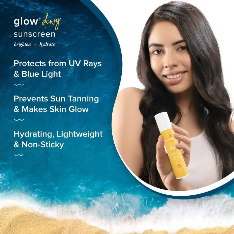 Aqualogica Glow + Dewy Sunscreen With Papaya & Vitamin C SPF 50+ PA++