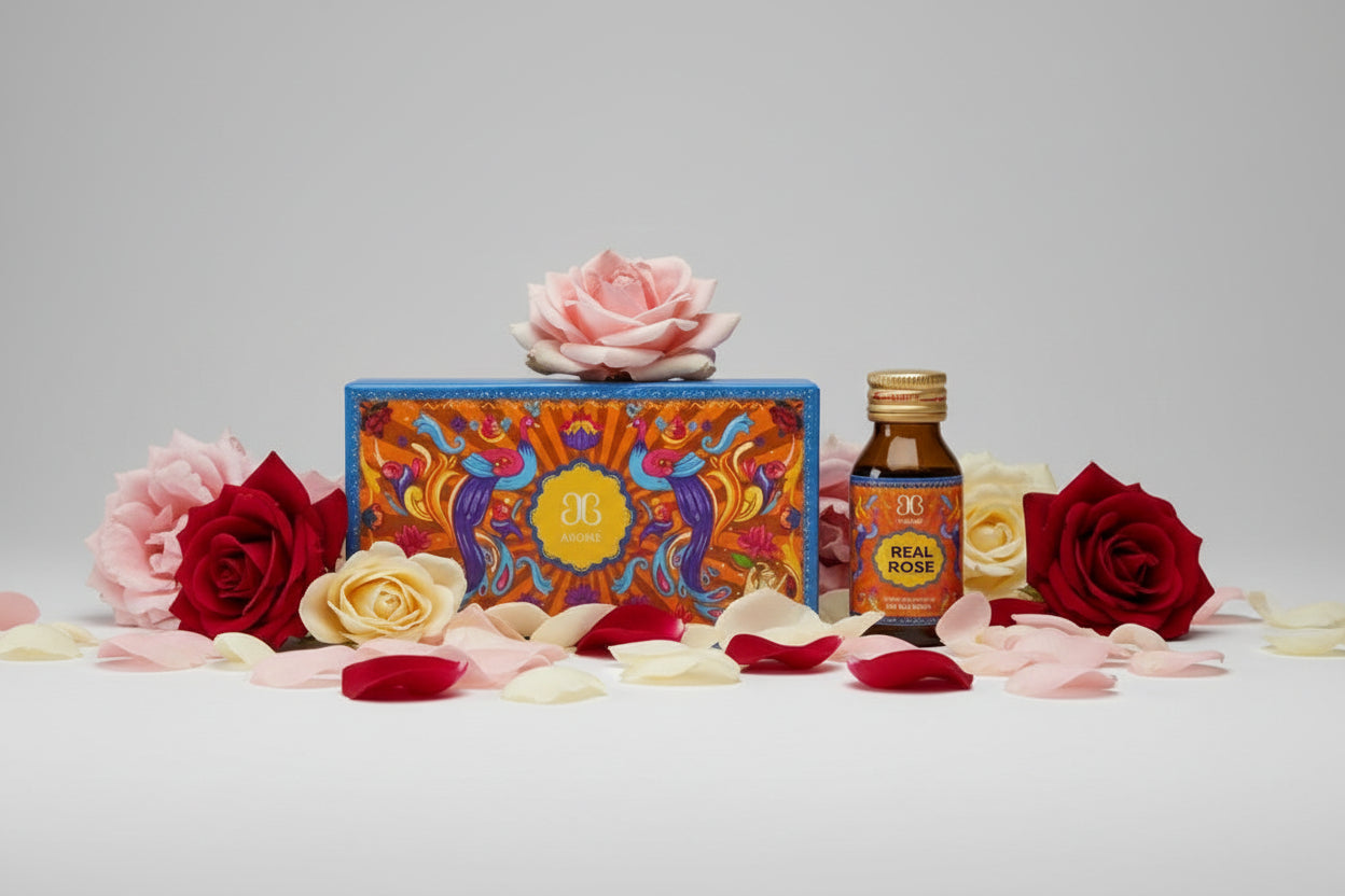 Real Rose Attar Arome – Pure Alcohol-Free Rose Perfume