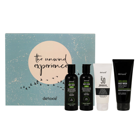 Detoxie Wellness The Unwind Experience Unisex Daily Urban Skin Protection & Care Kit